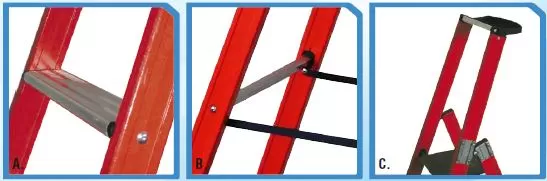 dettagli scala in fibra di vetro isolamento elettrico VSP1