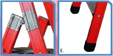 dettagli scala in fibra di vetro per impianti elettrici